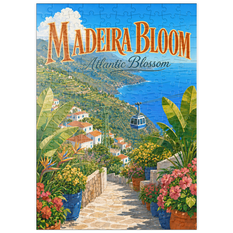 Darstellung des Puzzle Motivs Madeira – ein Paradies voller Küstenblüten puzzleplate Madeira Coastal Bloom Paradise 200 Puzzle