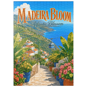 Darstellung des Puzzle Motivs puzzleplate Madeira Coastal Bloom Paradise 500 Puzzle