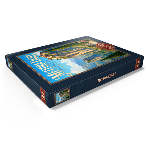 Darstellung des Puzzle Motivs Das Kloster Meteora – Majestät am Himmel Meteora Monastery Sky Majesty 100 Puzzle Schachtel Ansicht1