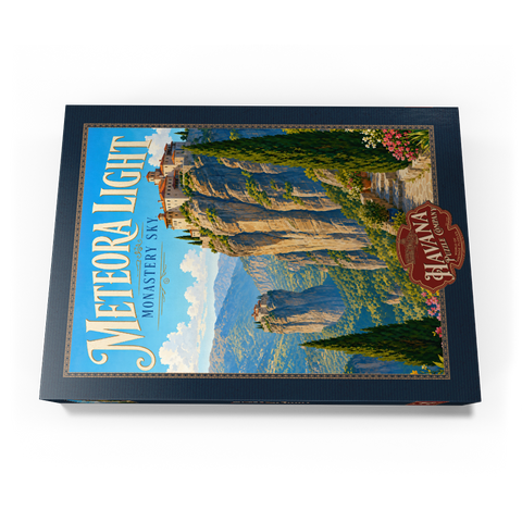 Darstellung des Puzzle Motivs Das Kloster Meteora – Majestät am Himmel Meteora Monastery Sky Majesty 500 Puzzle Schachtel Ansicht3