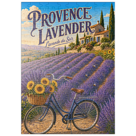 Darstellung des Puzzle Motivs Charm „Lavendel bei Sonnenuntergang in der Provence“ - Puzzleteile: 200