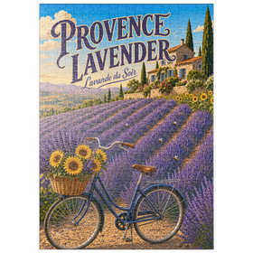 Darstellung des Puzzle Motivs Charm „Lavendel bei Sonnenuntergang in der Provence“ - Puzzleteile: 500