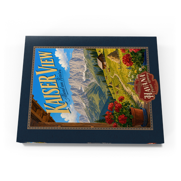 Darstellung des Puzzle Motivs Kaiser Mountains Alpine Meadow Serenity 200 Puzzle Schachtel Ansicht3