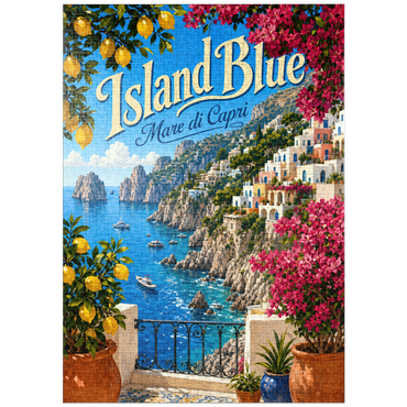 Darstellung des Puzzle Motivs puzzleplate Capri Coastal Mediterranean Bliss 1000 Puzzle