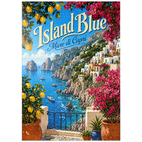 Darstellung des Puzzle Motivs Capri – Mittelmeer-Idylle an der Küste - Puzzleteile: 1000