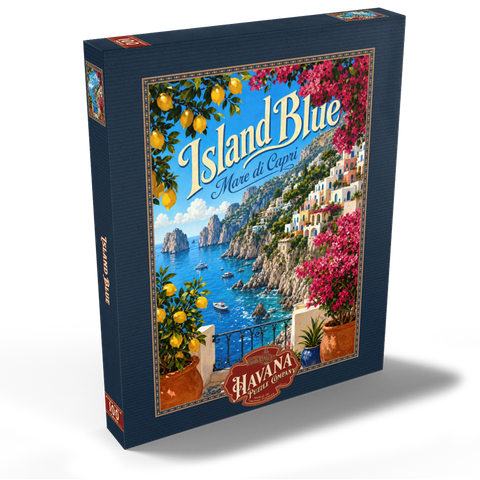 Darstellung des Puzzle Motivs Capri – Mittelmeer-Idylle an der Küste Capri Coastal Mediterranean Bliss 100 Puzzle Schachtel Ansicht2
