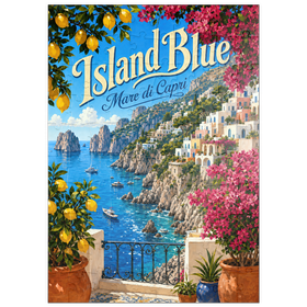 Darstellung des Puzzle Motivs Capri – Mittelmeer-Idylle an der Küste - Puzzleteile: 100