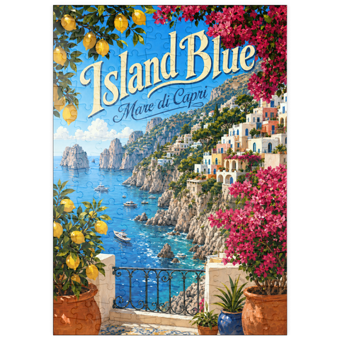 Darstellung des Puzzle Motivs Capri – Mittelmeer-Idylle an der Küste puzzleplate Capri Coastal Mediterranean Bliss 200 Puzzle