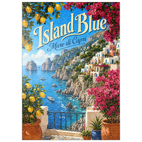 Darstellung des Puzzle Motivs Capri – Mittelmeer-Idylle an der Küste - Puzzleteile: 200