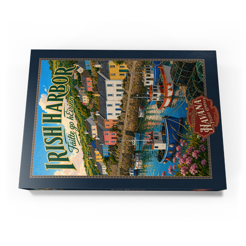 Darstellung des Puzzle Motivs Der Charme eines irischen Küstendorfes Irish Harbor Coastal Village Charm 1000 Puzzle Schachtel Ansicht3