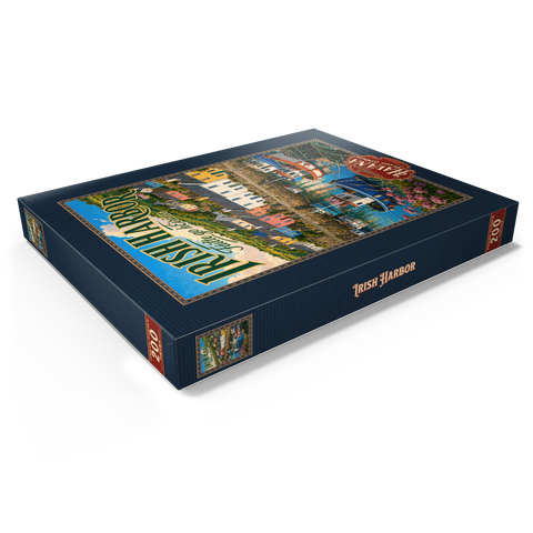 Darstellung des Puzzle Motivs Der Charme eines irischen Küstendorfes Irish Harbor Coastal Village Charm 200 Puzzle Schachtel Ansicht1