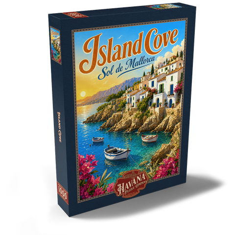 Darstellung des Puzzle Motivs Sol de Mallorca – Charme eines Sonnenuntergangs an der Küste Sol de Mallorca Coastal Sunset Charm 1000 Puzzle Schachtel Ansicht2