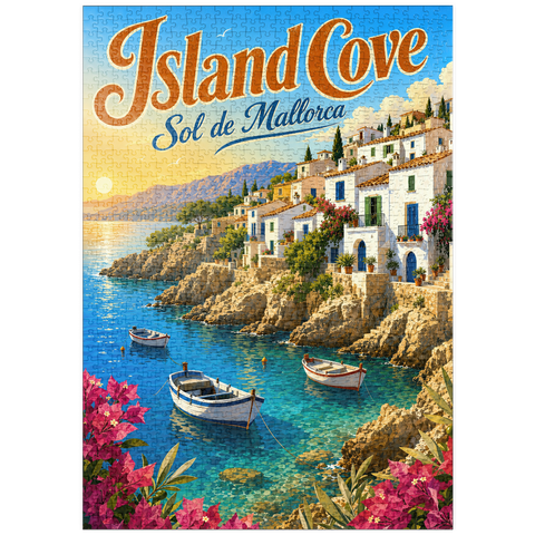 Darstellung des Puzzle Motivs Sol de Mallorca – Charme eines Sonnenuntergangs an der Küste puzzleplate Sol de Mallorca Coastal Sunset Charm 1000 Puzzle