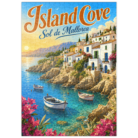 Darstellung des Puzzle Motivs Sol de Mallorca – Charme eines Sonnenuntergangs an der Küste puzzleplate Sol de Mallorca Coastal Sunset Charm 500 Puzzle