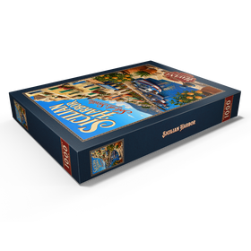 Darstellung des Puzzle Motivs Der Charme der sizilianischen Küstenhäfen - Puzzleteile: 1000