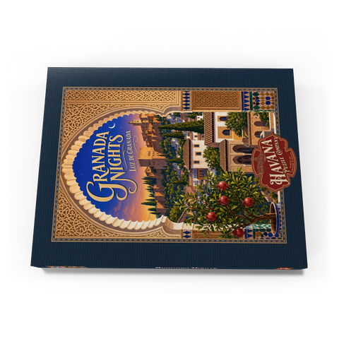 Darstellung des Puzzle Motivs Granada: Die Alhambra im Abendlicht Granada Alhambra Evening Splendor 100 Puzzle Schachtel Ansicht3