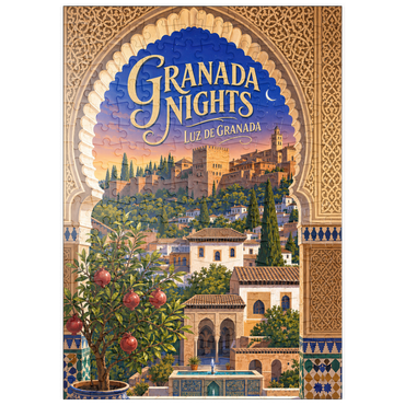 Darstellung des Puzzle Motivs puzzleplate Granada Alhambra Evening Splendor 200 Puzzle