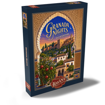 Darstellung des Puzzle Motivs Granada Alhambra Evening Splendor 500 Puzzle Schachtel Ansicht2