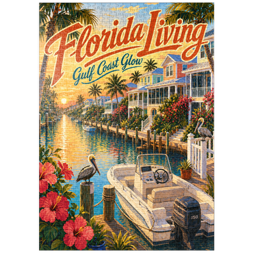 Darstellung des Puzzle Motivs puzzleplate Florida Gulf Coast Sunset Serenity 1000 Puzzle