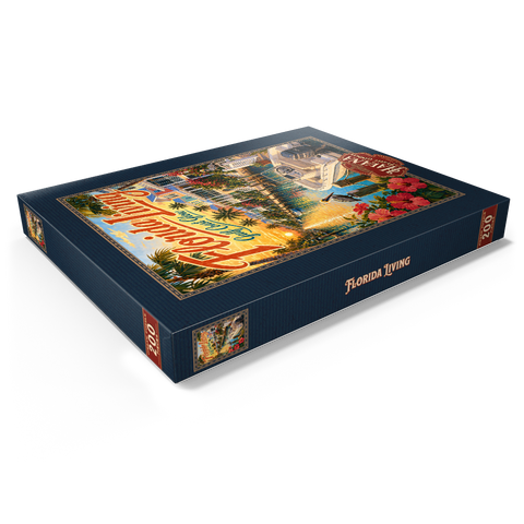 Darstellung des Puzzle Motivs Ruhe bei Sonnenuntergang an der Golfküste Floridas Florida Gulf Coast Sunset Serenity 200 Puzzle Schachtel Ansicht1