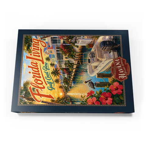 Darstellung des Puzzle Motivs Ruhe bei Sonnenuntergang an der Golfküste Floridas Florida Gulf Coast Sunset Serenity 500 Puzzle Schachtel Ansicht3