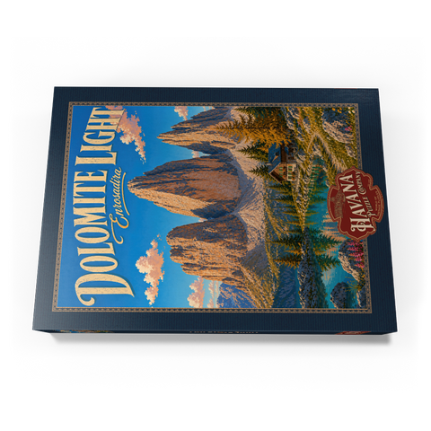 Darstellung des Puzzle Motivs Dolomiten – Die Ruhe der Alpenseen Dolomites Alpine Lake Serenity 1000 Puzzle Schachtel Ansicht3