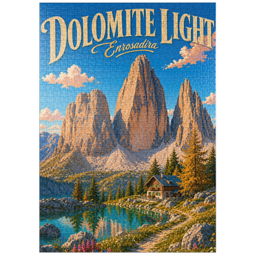 Darstellung des Puzzle Motivs puzzleplate Dolomites Alpine Lake Serenity 1000 Puzzle