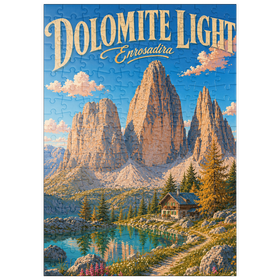 Darstellung des Puzzle Motivs Dolomiten – Die Ruhe der Alpenseen - Puzzleteile: 200