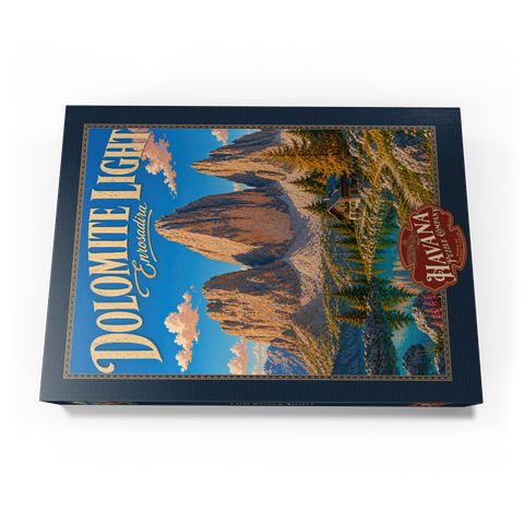 Darstellung des Puzzle Motivs Dolomiten – Die Ruhe der Alpenseen Dolomites Alpine Lake Serenity 500 Puzzle Schachtel Ansicht3
