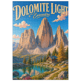 Darstellung des Puzzle Motivs Dolomiten – Die Ruhe der Alpenseen - Puzzleteile: 500