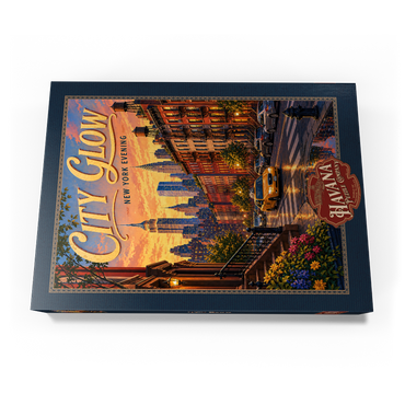 Darstellung des Puzzle Motivs New York Evening Skyline Glow 1000 Puzzle Schachtel Ansicht3
