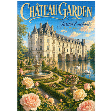 Darstellung des Puzzle Motivs puzzleplate Chateau Garden Enchanted Elegance 1000 Puzzle