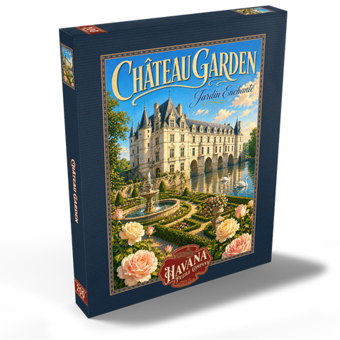 Darstellung des Puzzle Motivs Chateau Garden – Verzauberte Eleganz Chateau Garden Enchanted Elegance 200 Puzzle Schachtel Ansicht2