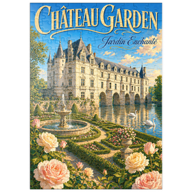 Darstellung des Puzzle Motivs Chateau Garden – Verzauberte Eleganz - Puzzleteile: 200