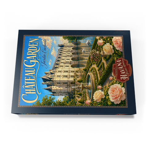 Darstellung des Puzzle Motivs Chateau Garden – Verzauberte Eleganz Chateau Garden Enchanted Elegance 500 Puzzle Schachtel Ansicht3