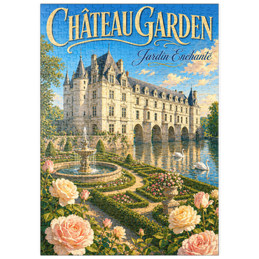 Darstellung des Puzzle Motivs puzzleplate Chateau Garden Enchanted Elegance 500 Puzzle