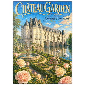 Darstellung des Puzzle Motivs Chateau Garden – Verzauberte Eleganz - Puzzleteile: 500