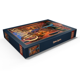 Darstellung des Puzzle Motivs Romantik am Abend auf den Kanälen von Venedig - Puzzleteile: 1000