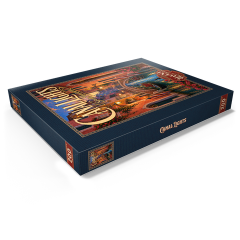 Darstellung des Puzzle Motivs Romantik am Abend auf den Kanälen von Venedig Venice Canal Evening Romance 200 Puzzle Schachtel Ansicht1