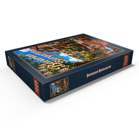 Darstellung des Puzzle Motivs Der Charme eines bayerischen Biergartens am Sommerabend - Puzzleteile: 1000