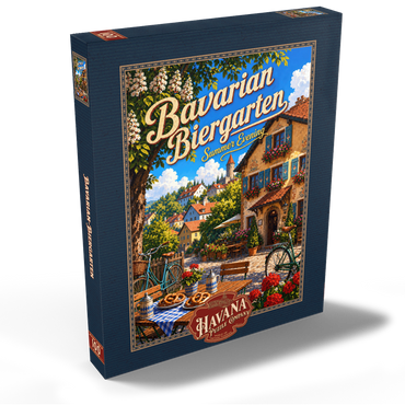 Darstellung des Puzzle Motivs Bavarian Biergarten Summer Evening Charm 100 Puzzle Schachtel Ansicht2