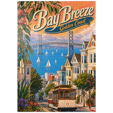 Darstellung des Puzzle Motivs puzzleplate San Francisco Bay Bridge Coastal Charm 1000 Puzzle