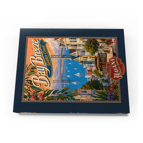 Darstellung des Puzzle Motivs Der Charme der Küste an der San Francisco Bay Bridge San Francisco Bay Bridge Coastal Charm 100 Puzzle Schachtel Ansicht3