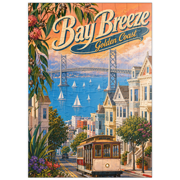 Darstellung des Puzzle Motivs puzzleplate San Francisco Bay Bridge Coastal Charm 100 Puzzle