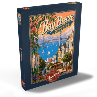 Darstellung des Puzzle Motivs San Francisco Bay Bridge Coastal Charm 200 Puzzle Schachtel Ansicht2