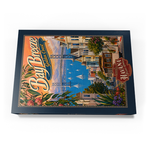 Darstellung des Puzzle Motivs Der Charme der Küste an der San Francisco Bay Bridge San Francisco Bay Bridge Coastal Charm 500 Puzzle Schachtel Ansicht3