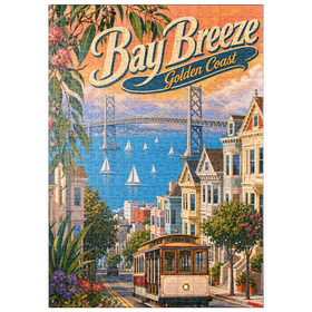 Darstellung des Puzzle Motivs Der Charme der Küste an der San Francisco Bay Bridge - Puzzleteile: 500