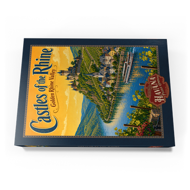 Darstellung des Puzzle Motivs Rhine Valley Castles Golden Splendor 500 Puzzle Schachtel Ansicht3