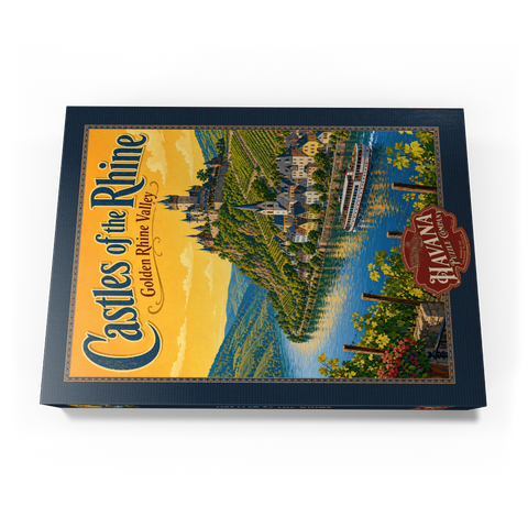 Darstellung des Puzzle Motivs Die Burgen des Rheintals – Goldene Pracht Rhine Valley Castles Golden Splendor 500 Puzzle Schachtel Ansicht3
