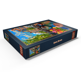 Darstellung des Puzzle Motivs Frühlingsblüte an den Amsterdamer Grachten - Puzzleteile: 1000